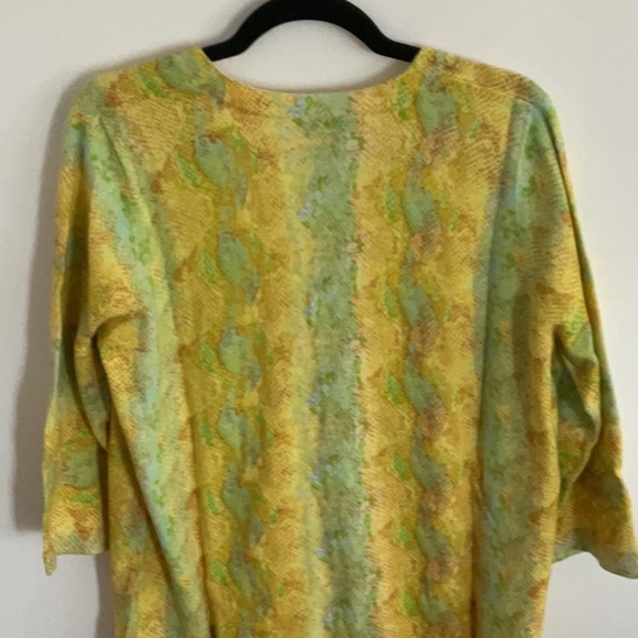 Isaac Mizrahi Yellow and Green Cardigan NWOT - Picture 5 of 5
